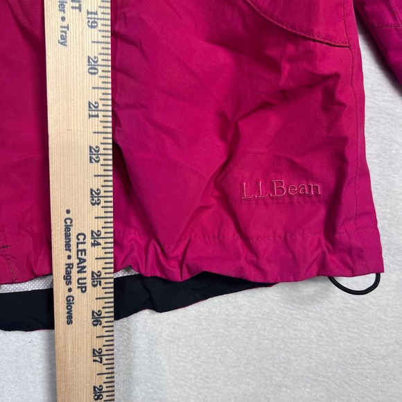 LL Bean Rain Jacket Womens Small Pink Waterproof Hooded - Picture 6 of 7